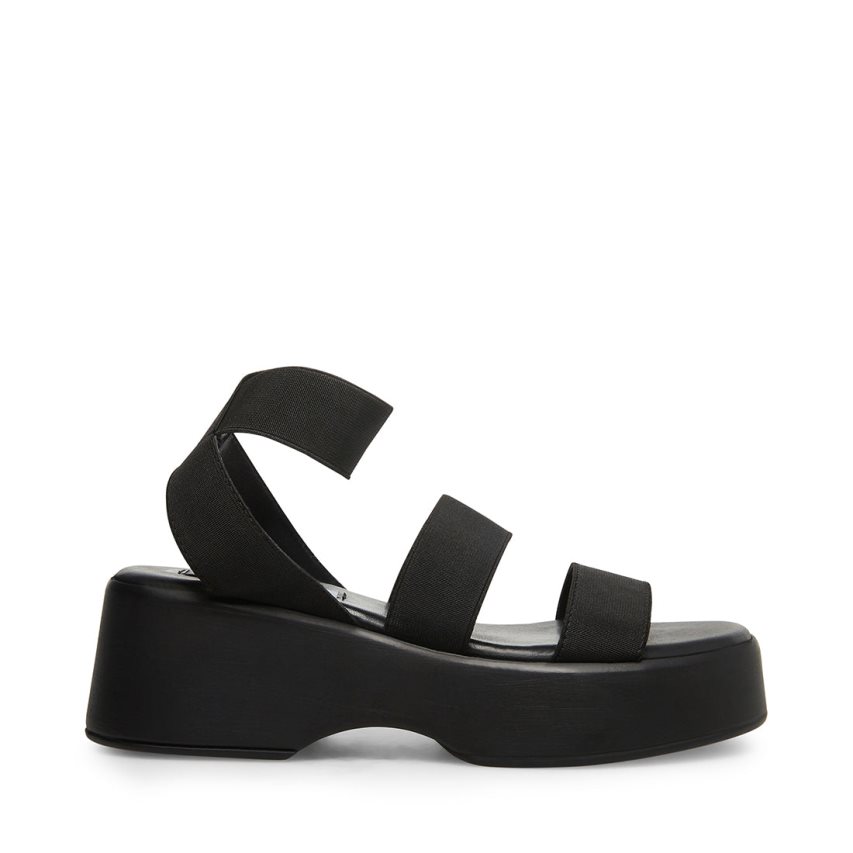 Sandalias de Plataforma Steve Madden Sashes Mujer Negras | ES NP94S3